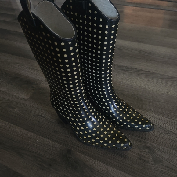 Brit and Bridle western cowboy polka dot rain boots - Picture 6 of 6